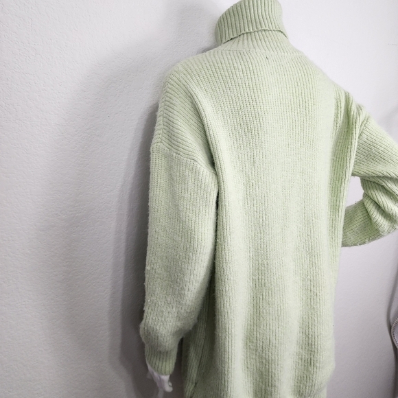 Fore Lime Turtleneck Oversized Sweater Size M - Picture 7 of 13
